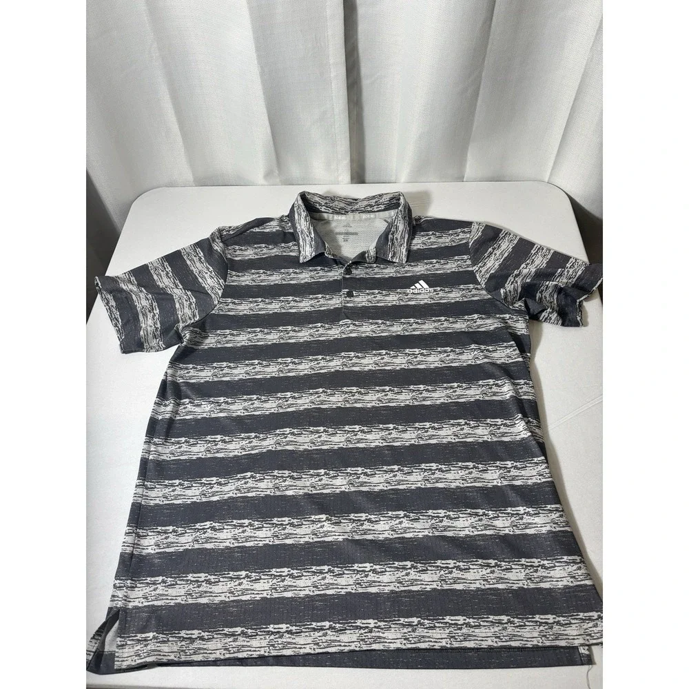 Adidas Golf Performance Polo Shirt Mens XL Painted Stripe Mesh~2‎ Shirts